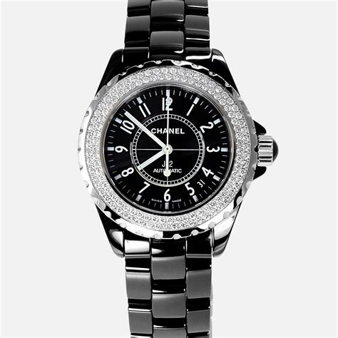 chanel watch black price|chanel black watch with diamonds.